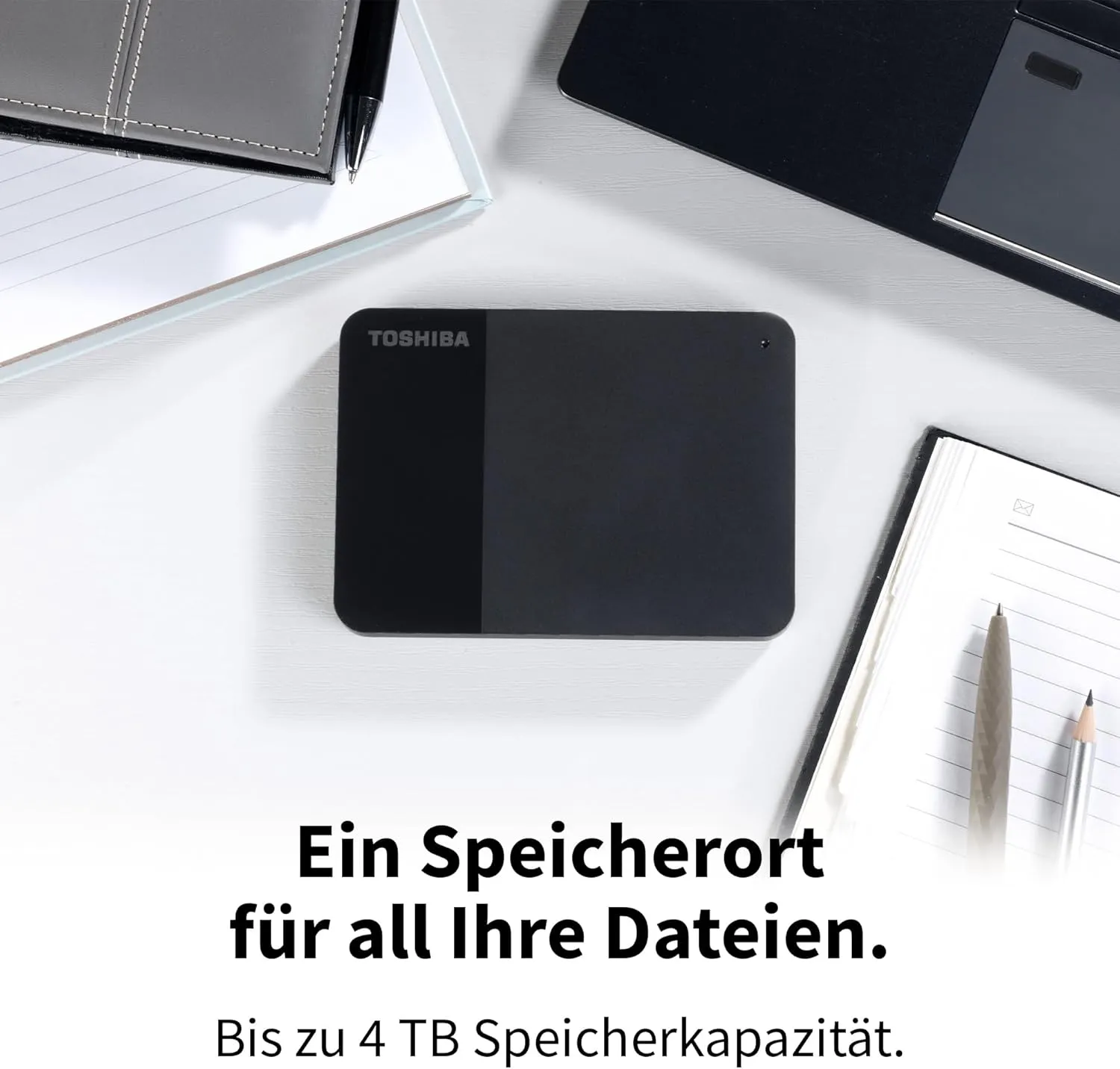 Toshiba 4TB Canvio Ready – 2.5 inch Portable External Hard Drive with SuperSpeed USB 3.2 Gen 1, Compatible with Microsoft Windows 7, 8 and 10, Black (HDTP340EK3CA)