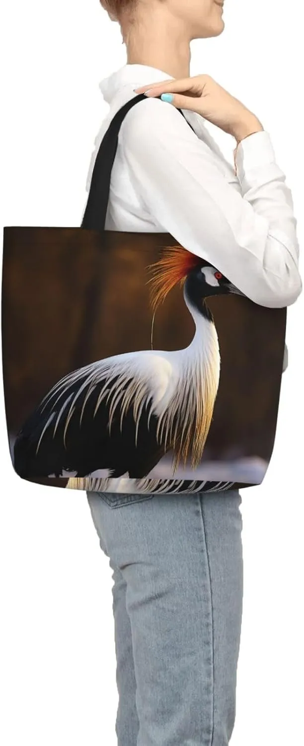 Tote Bag for Women Cupcakes Donuts Shoulder Bag with Zipper Handbag Large Capacity Reusable Grocery Bag