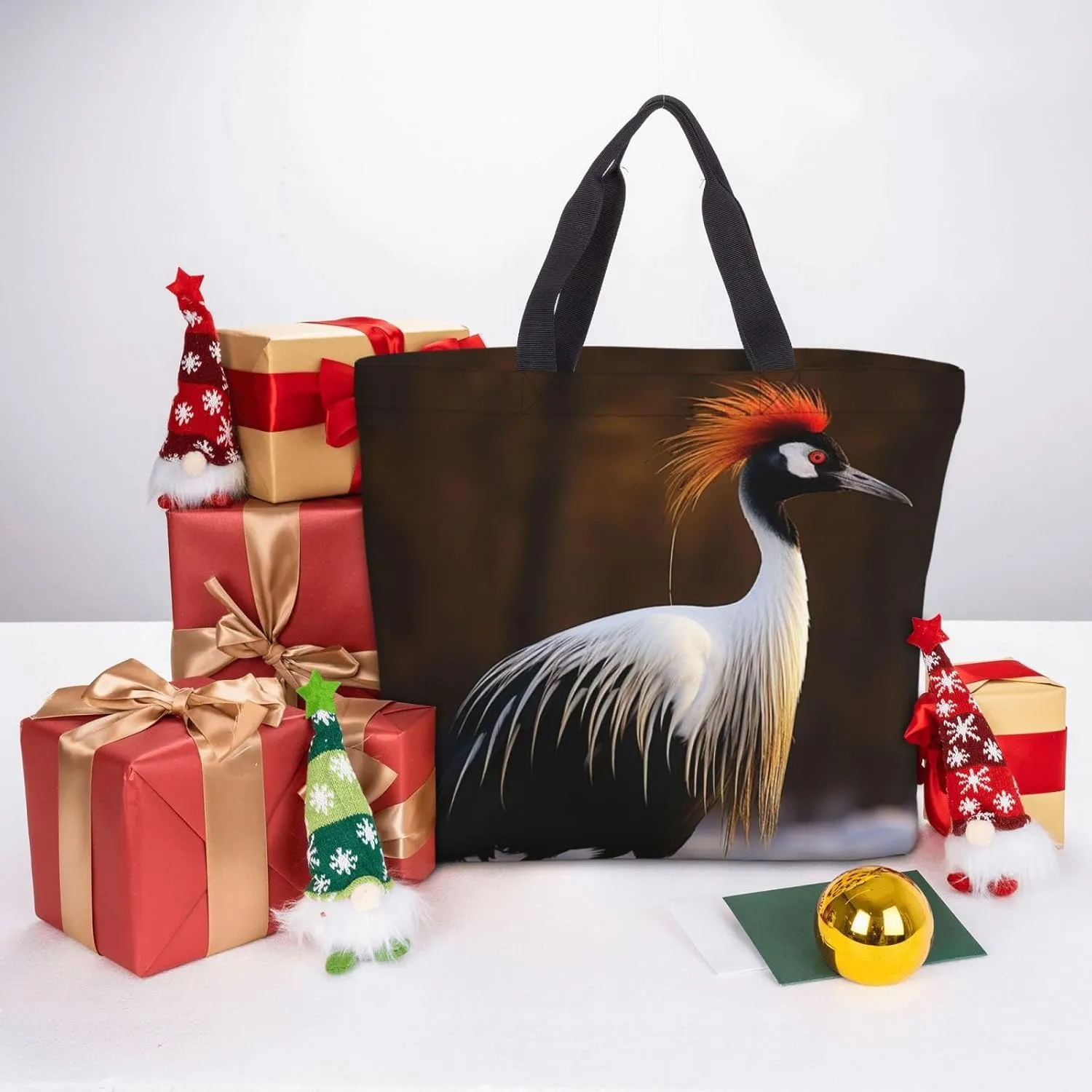 Tote Bag for Women Cupcakes Donuts Shoulder Bag with Zipper Handbag Large Capacity Reusable Grocery Bag