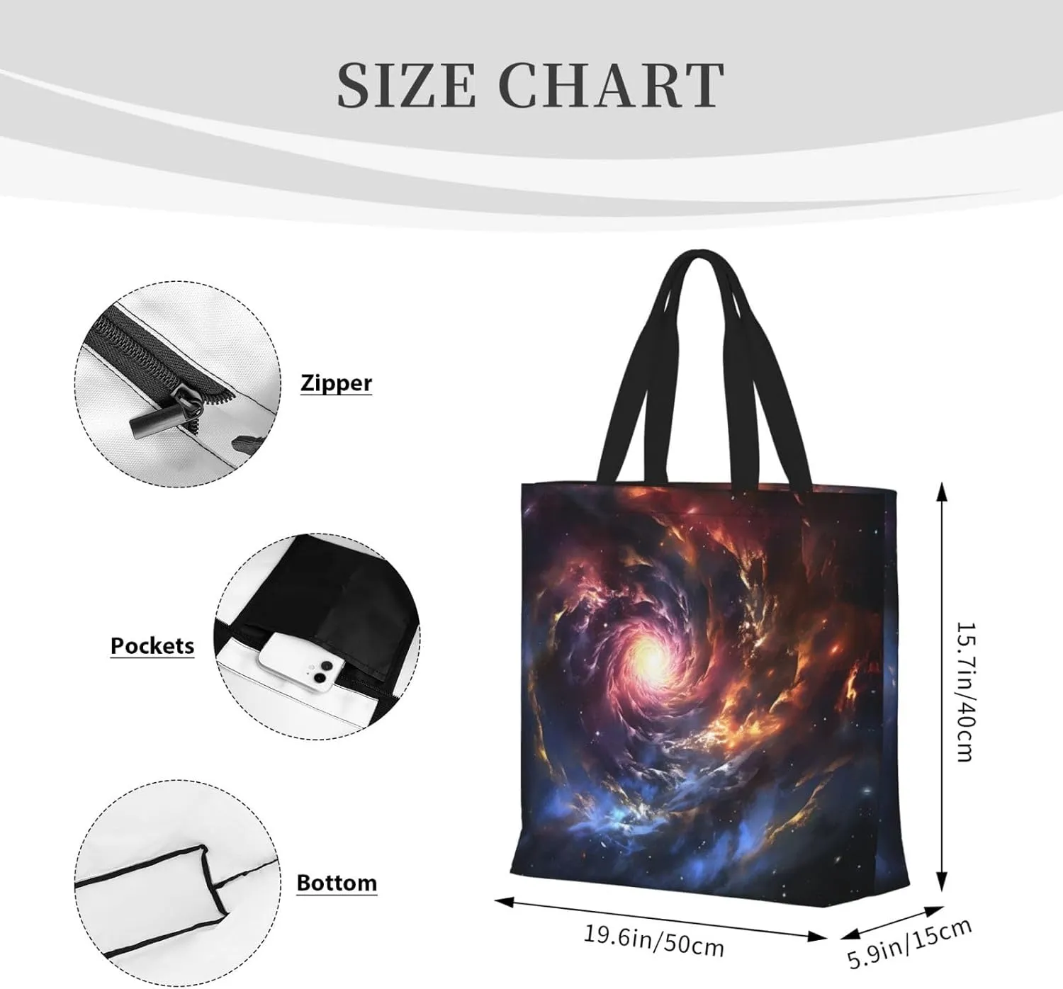 Tote Bag for Women Grocery Bag Reusable Shopping Bag Cupcake Handbag Foldable Shoulder Bag