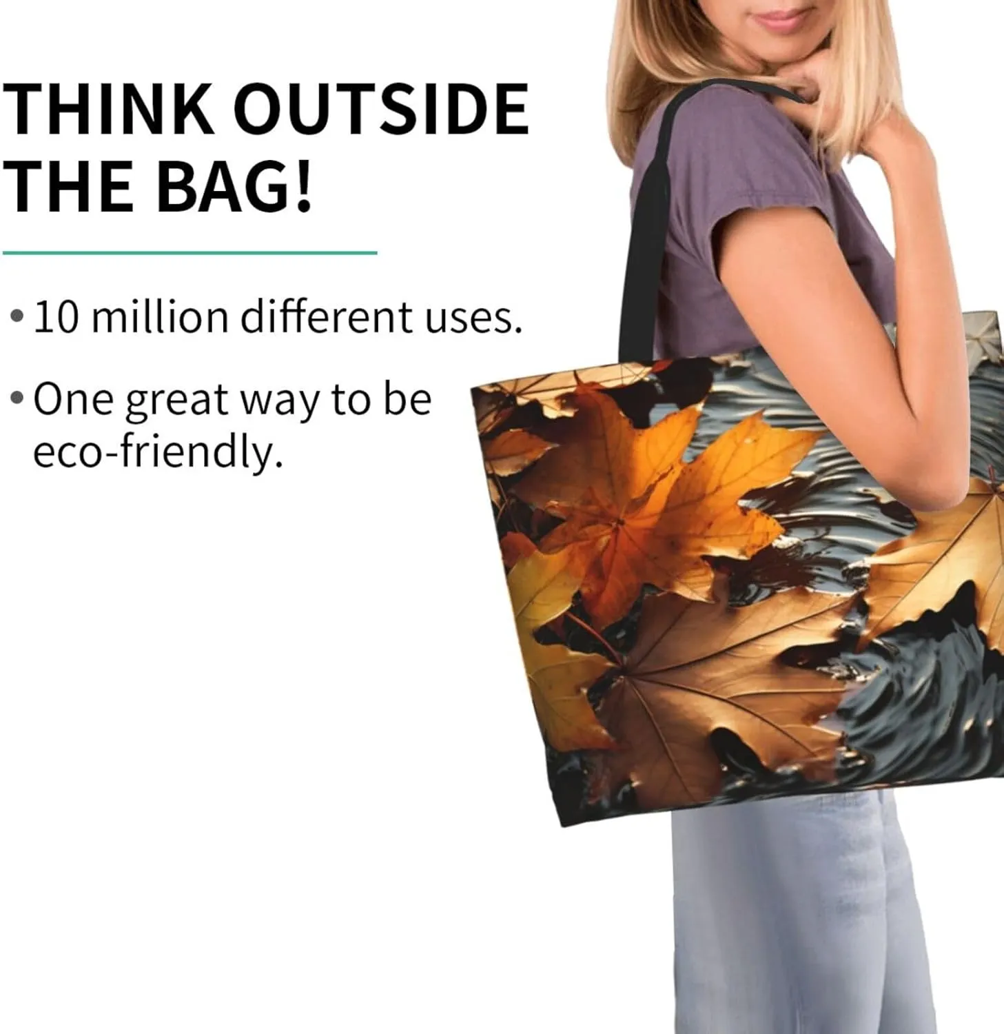 Tote Bag for Women Grocery Bag Reusable Shopping Bag Math question Handbag Foldable Shoulder Bag