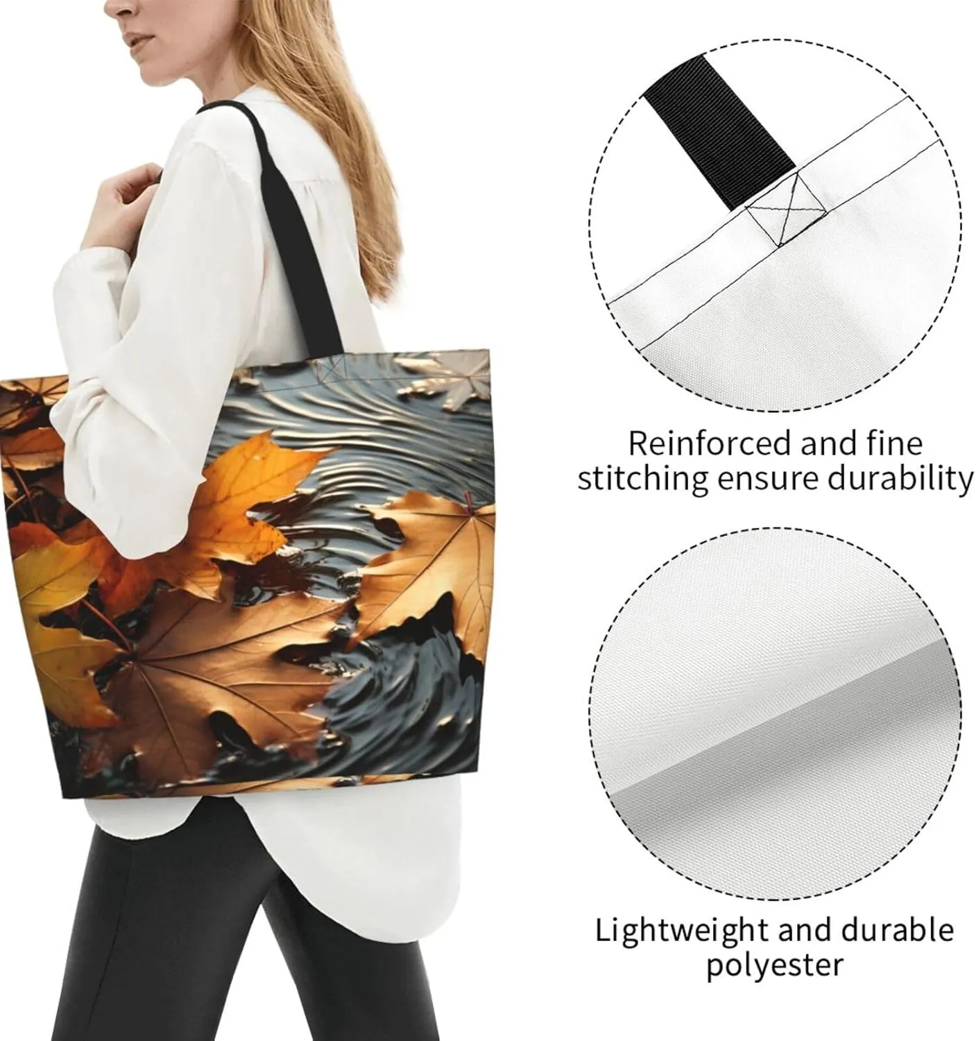 Tote Bag for Women Grocery Bag Reusable Shopping Bag Math question Handbag Foldable Shoulder Bag