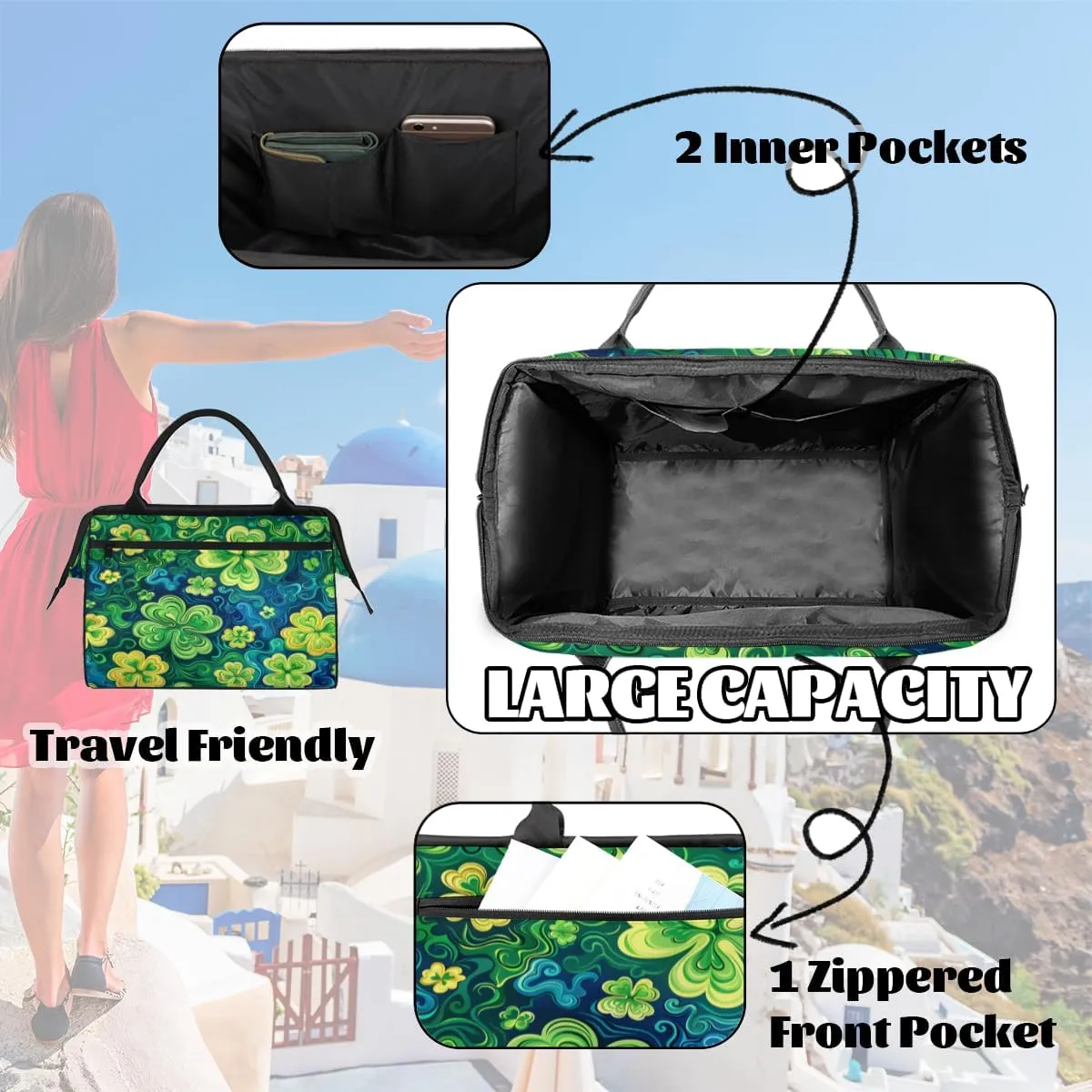 Tote Bag for Women, Lightweight Tote Bag with Zipper, Large Shoulder Bag Handbag for Travel, Work