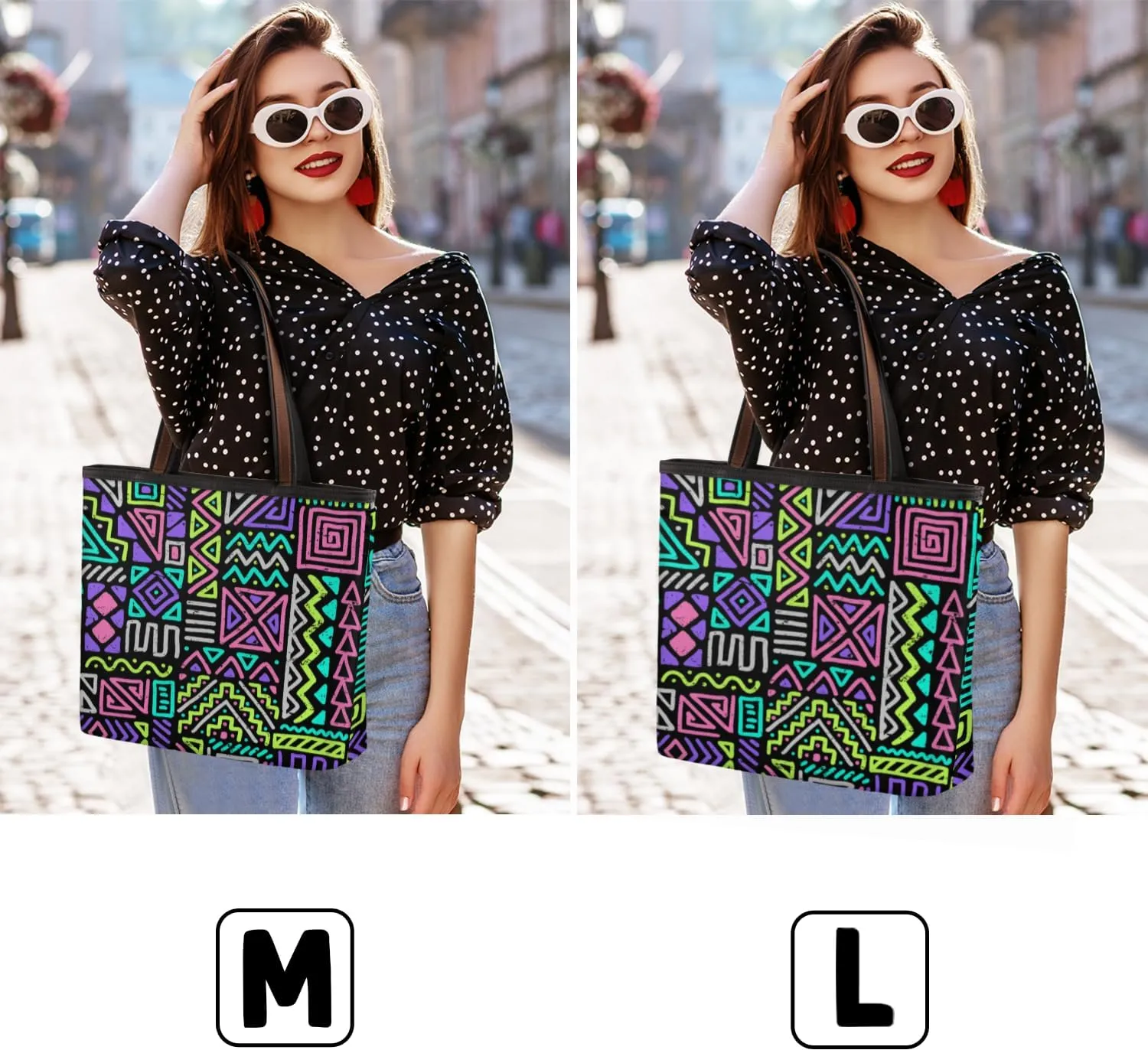 Tote Bag for Women with Zipper Large Capacity Top Handle Casual Shoulder Bag Handbag Reusable Shopping