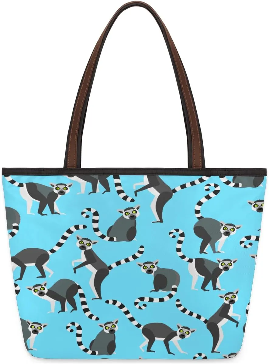Tote Bag for Women with Zipper Large Capacity Top Handle Casual Shoulder Bag Handbag Reusable Shopping