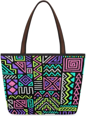 Tote Bag for Women with Zipper Large Capacity Top Handle Casual Shoulder Bag Handbag Reusable Shopping