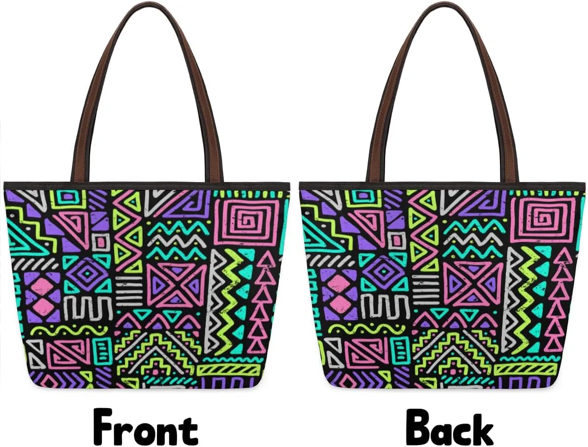Tote Bag for Women with Zipper Large Capacity Top Handle Casual Shoulder Bag Handbag Reusable Shopping