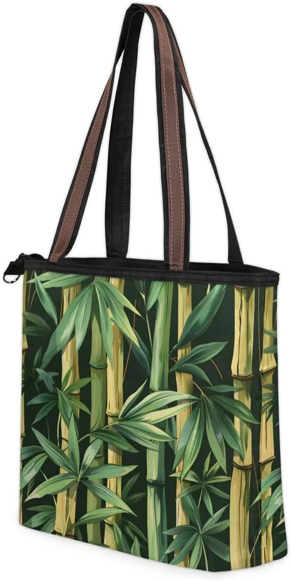 Tote Bag for Women with Zipper Large Capacity Top Handle Casual Shoulder Bag Handbag Reusable Shopping