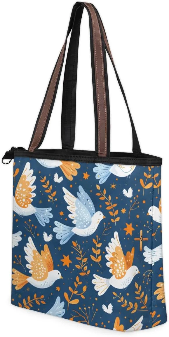 Tote Bag for Women with Zipper Large Capacity Top Handle Casual Shoulder Bag Handbag Reusable Shopping