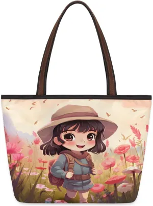 Tote Bag for Women with Zipper Large Capacity Top Handle Casual Shoulder Bag Handbag Reusable Shopping
