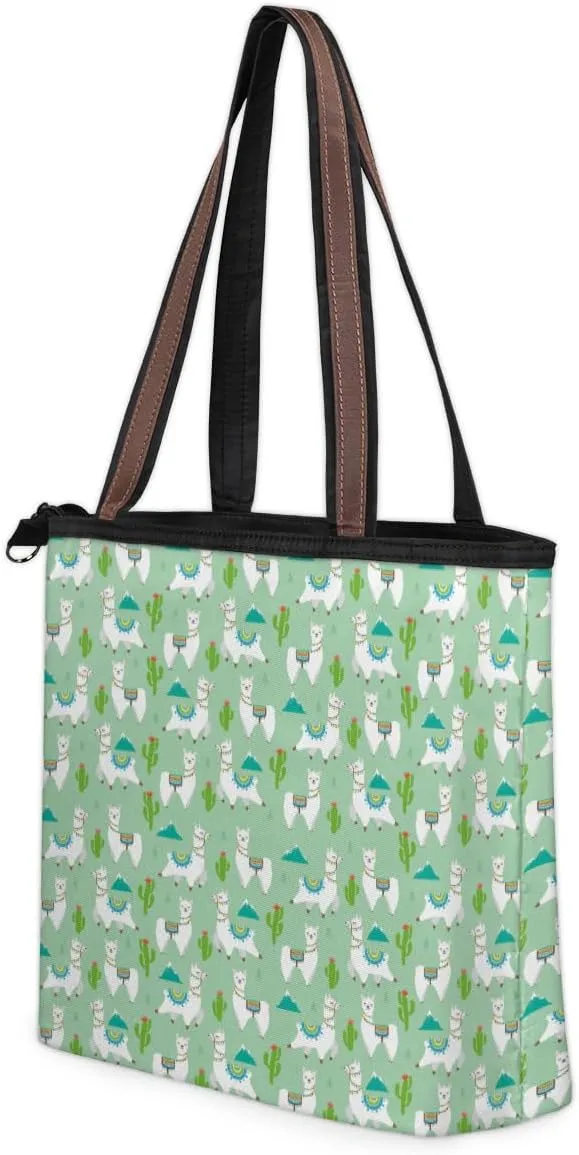 Tote Bag for Women with Zipper Large Capacity Top Handle Casual Shoulder Bag Handbag Reusable Shopping