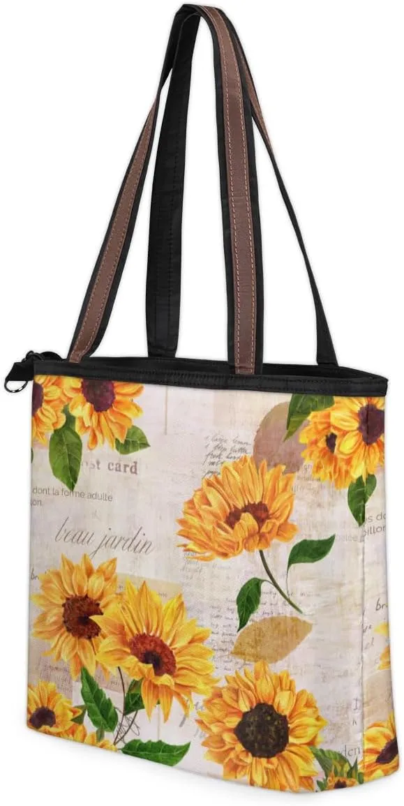 Tote Bag for Women with Zipper Large Capacity Top Handle Casual Shoulder Bag Handbag Reusable Shopping