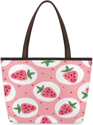 Tote Bag for Women with Zipper Large Capacity Top Handle Casual Shoulder Bag Handbag Reusable Shopping