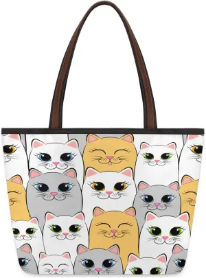 Tote Bag for Women with Zipper Large Capacity Top Handle Casual Shoulder Bag Handbag Reusable Shopping