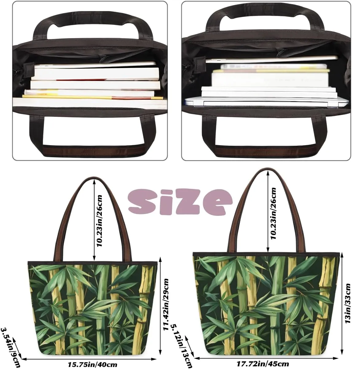 Tote Bag for Women with Zipper Large Capacity Top Handle Casual Shoulder Bag Handbag Reusable Shopping