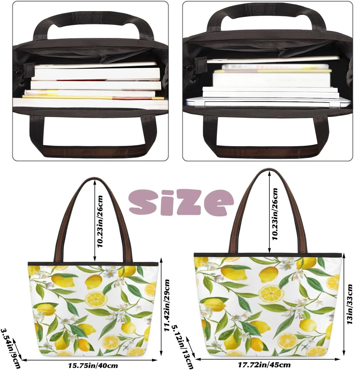 Tote Bag for Women with Zipper Large Capacity Top Handle Casual Shoulder Bag Handbag Reusable Shopping