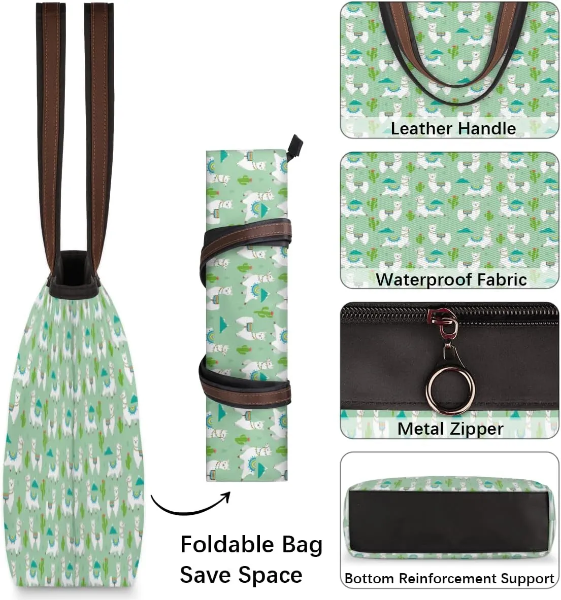 Tote Bag for Women with Zipper Large Capacity Top Handle Casual Shoulder Bag Handbag Reusable Shopping