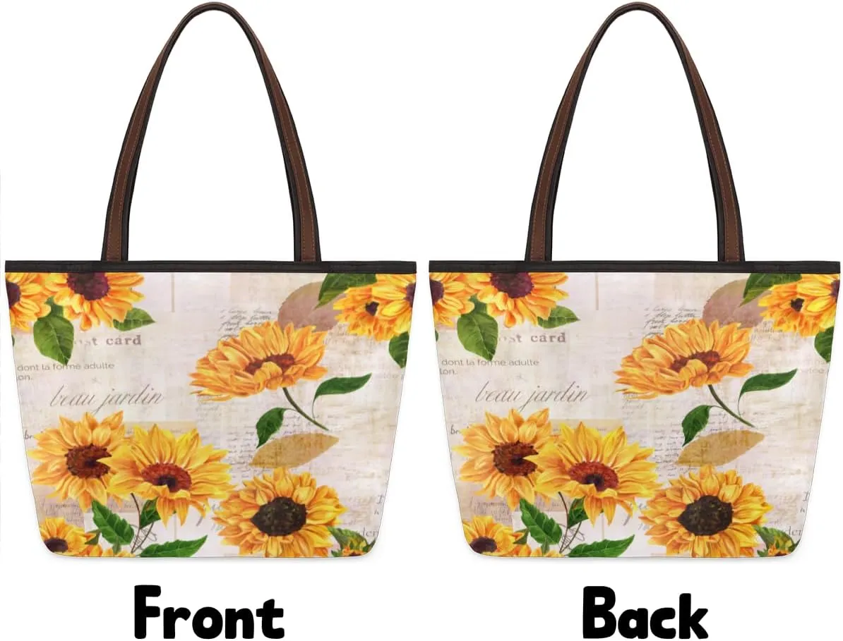 Tote Bag for Women with Zipper Large Capacity Top Handle Casual Shoulder Bag Handbag Reusable Shopping