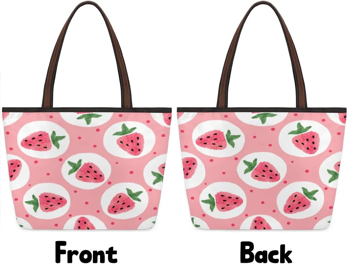 Tote Bag for Women with Zipper Large Capacity Top Handle Casual Shoulder Bag Handbag Reusable Shopping