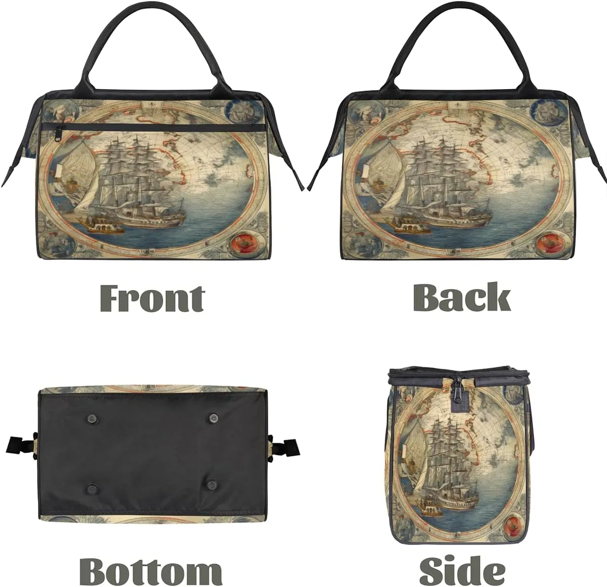 Tote Bag for Women with Zipper, Lightweight Travel Tote Bag Large Shoulder Bag Handbag for Work, Gym