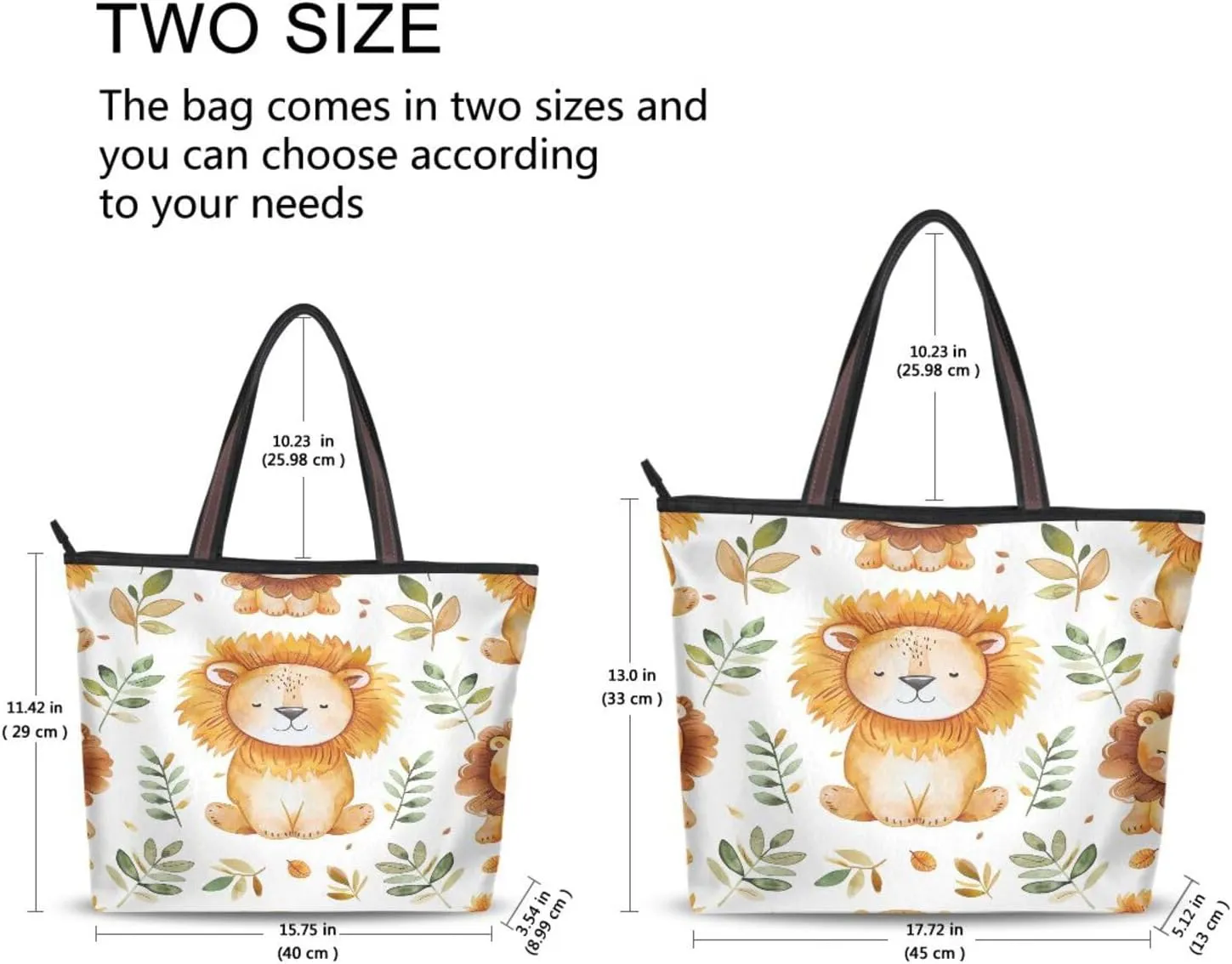 Tote Bag for Women with Zipper,Polyester Tote Purse Holiday Tote Bag Work Handbag Women Gift