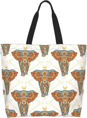 Tote Bag For Womens, Large Casual Shoulder Sling Bags Reusable Grocery Handbag For Travel Shopping Gym