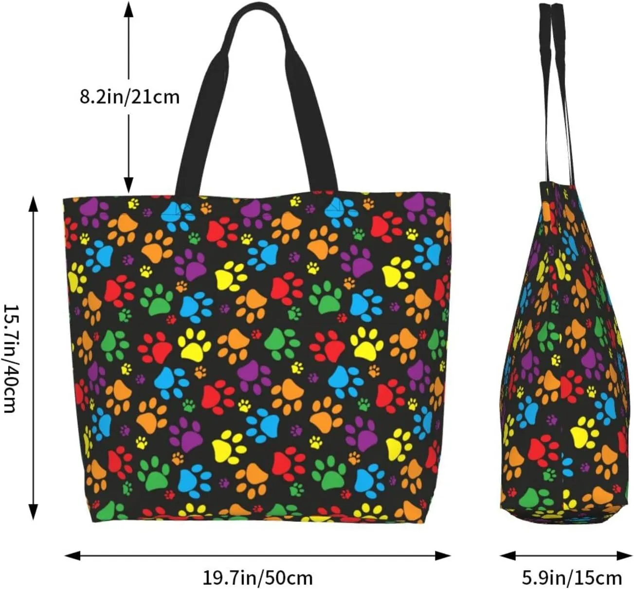 Tote Bag For Womens, Large Casual Shoulder Sling Bags Reusable Grocery Handbag For Travel Shopping Gym