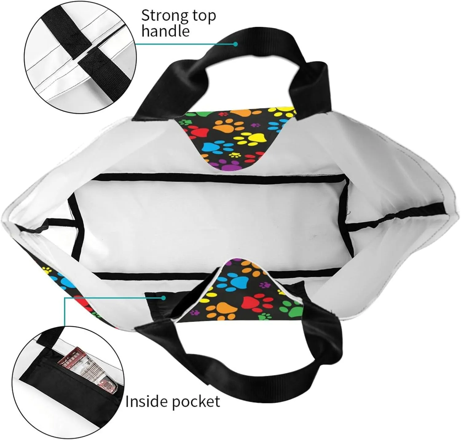 Tote Bag For Womens, Large Casual Shoulder Sling Bags Reusable Grocery Handbag For Travel Shopping Gym