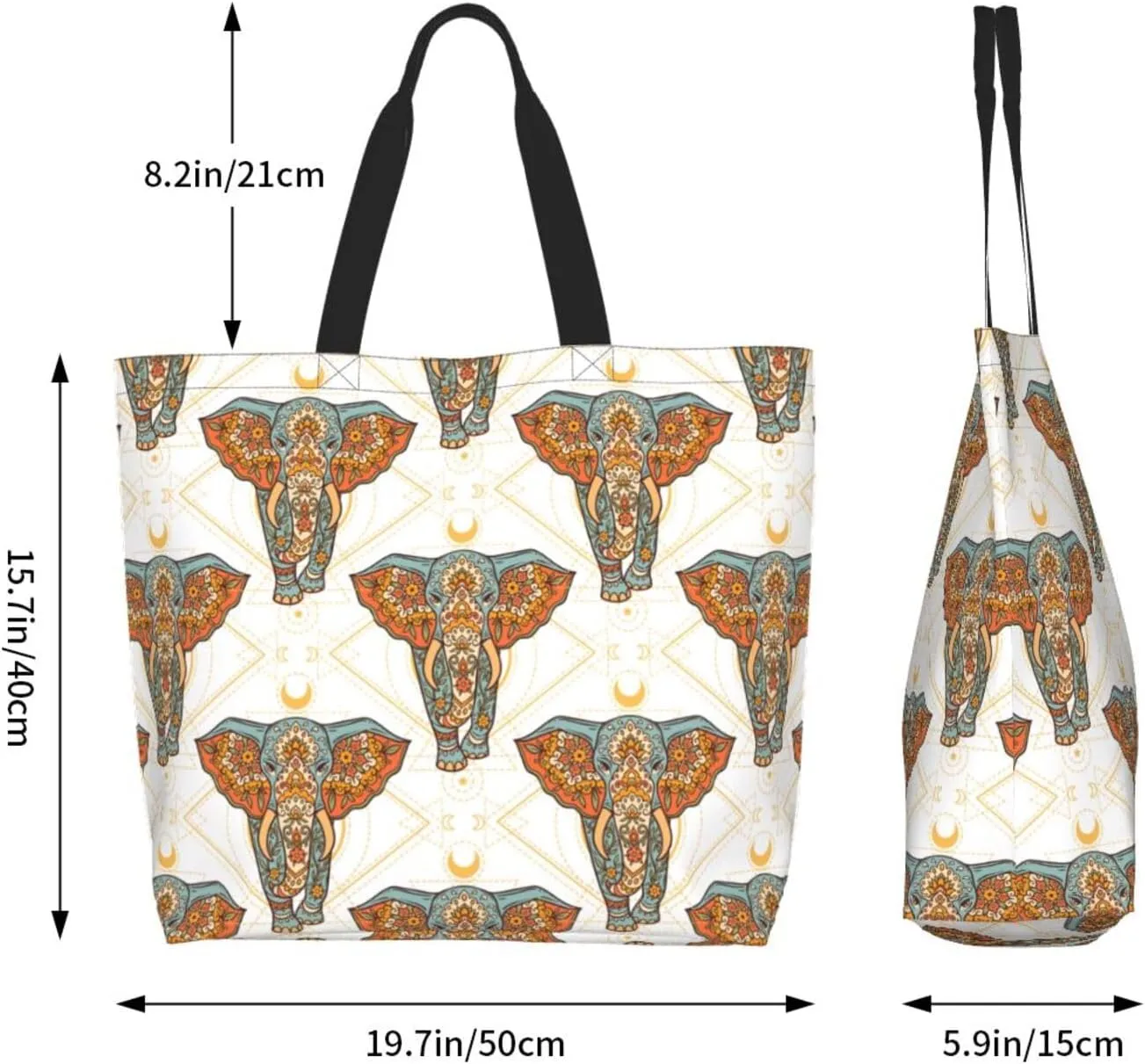 Tote Bag For Womens, Large Casual Shoulder Sling Bags Reusable Grocery Handbag For Travel Shopping Gym