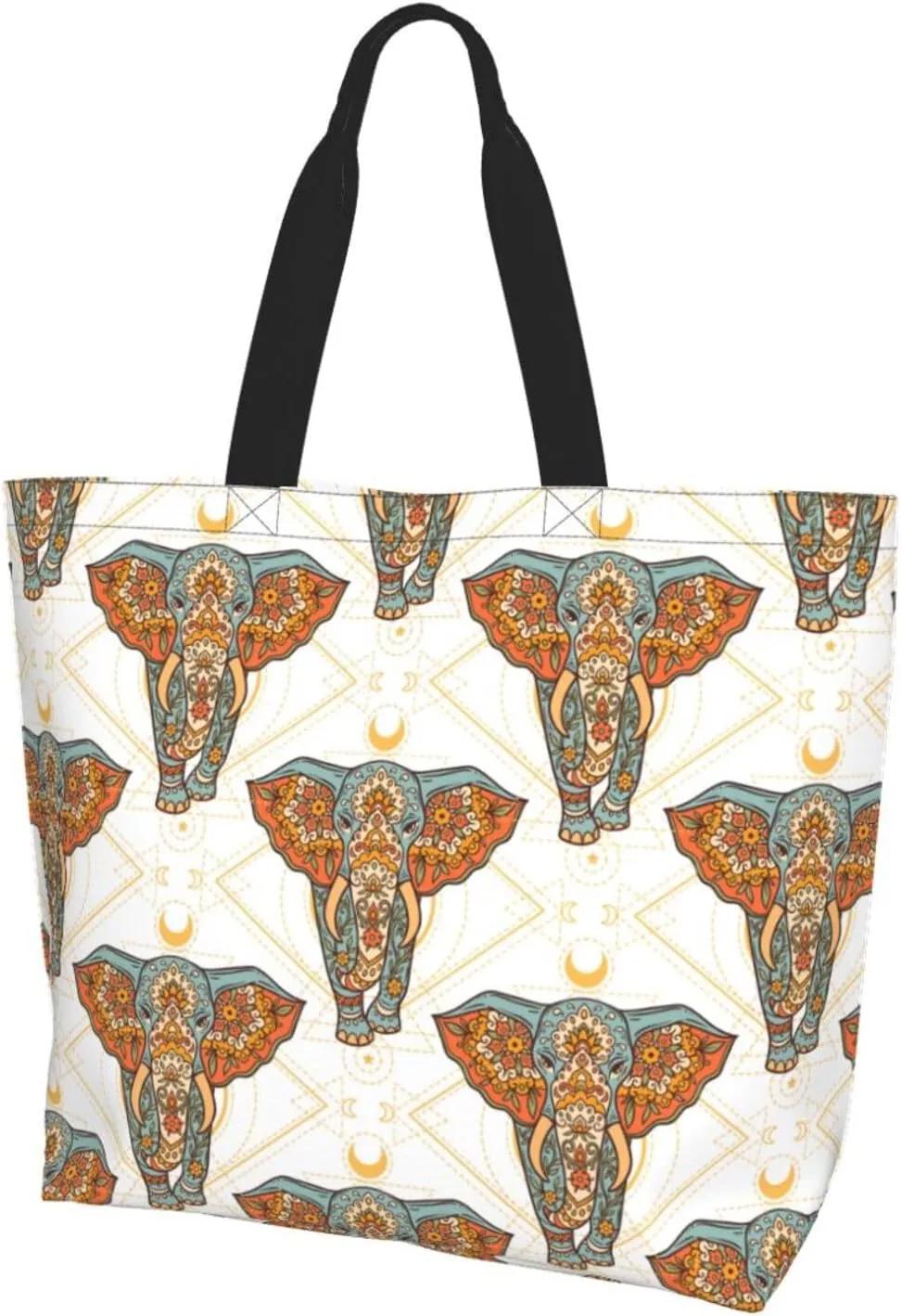Tote Bag For Womens, Large Casual Shoulder Sling Bags Reusable Grocery Handbag For Travel Shopping Gym