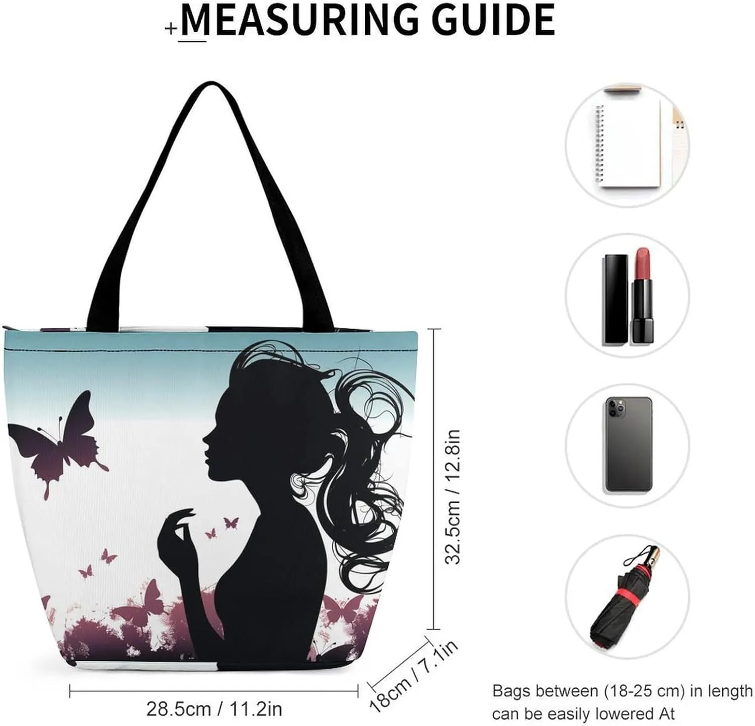 Tote Bag Reusable Grocery Bag Foldable Shopping Bag Extra Large Shoulder Bag Cute Cow Tote Bag for Travel Work