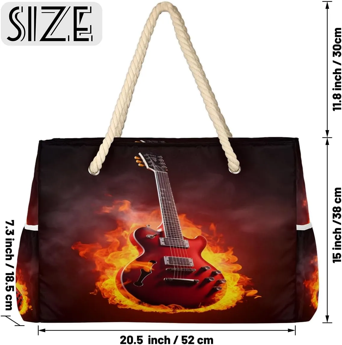 Tote Beach Bag for Women Large Zipper Beach Bags Waterproof Sandproof Gym Swim Pool Travel Bag