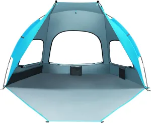 Toyvian Large Portable Family Camping Tent for Beach Hiking Vacation Lightweight UPF Ventilated Design Easy Setup Storage Accommodates People