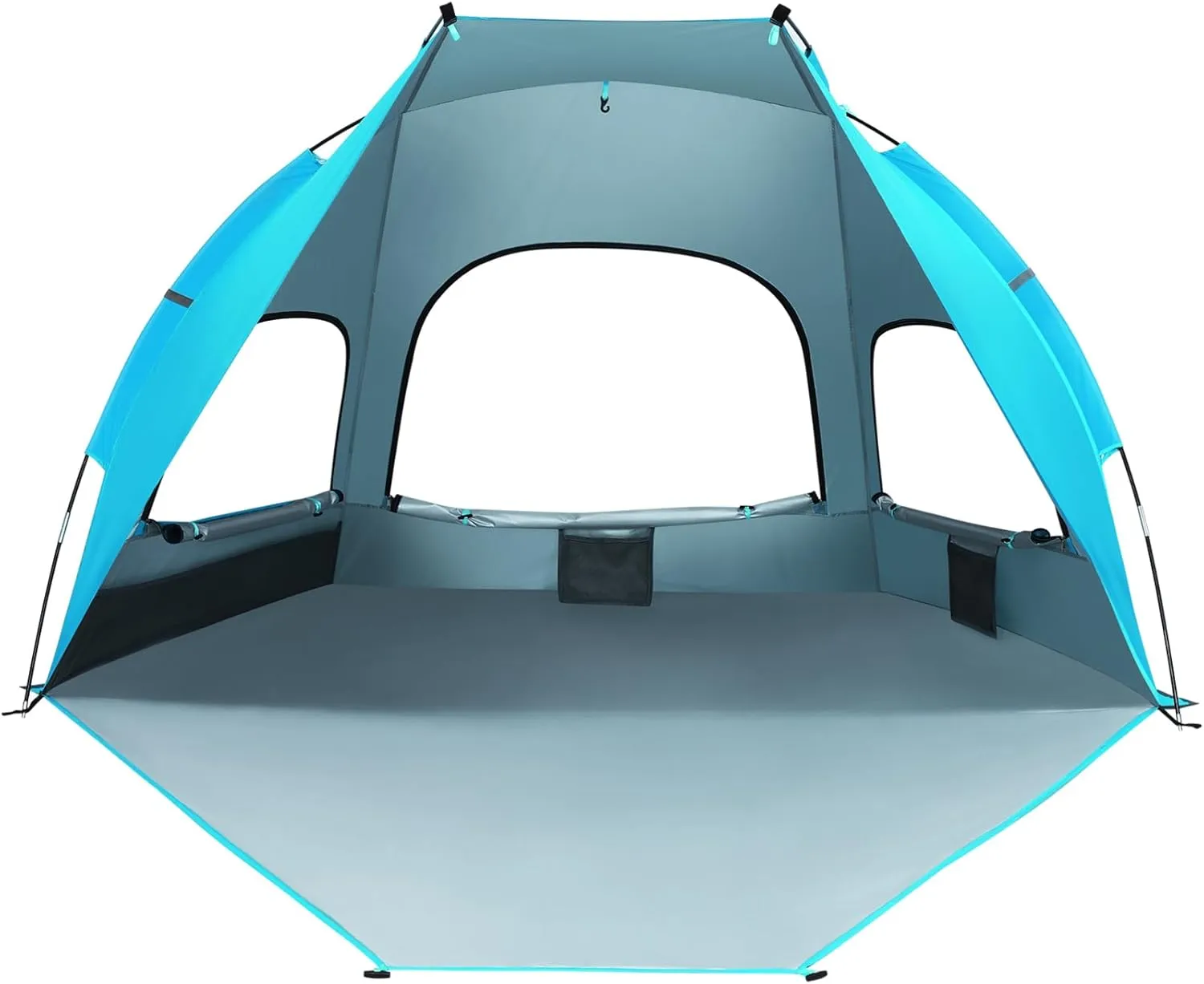 Toyvian Large Portable Family Camping Tent for Beach Hiking Vacation Lightweight UPF Ventilated Design Easy Setup Storage Accommodates People