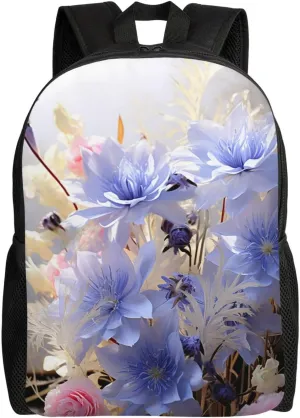 Travel Backpack Pastel Cornflowers Carry on Backpack Lightweight Business 16inches Laptop Backpack for Men Women