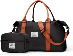 Travel Bags for Women, Weekender Overnight Carry On Tote With Toiletry Bag, Duffel With Wet Pocket