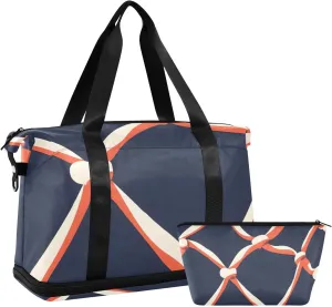 Travel Duffel Bag Network Gym Duffel Bag for Men & Women with Shoe & Wet Compartment Shoulder Weekender Overnight Bag