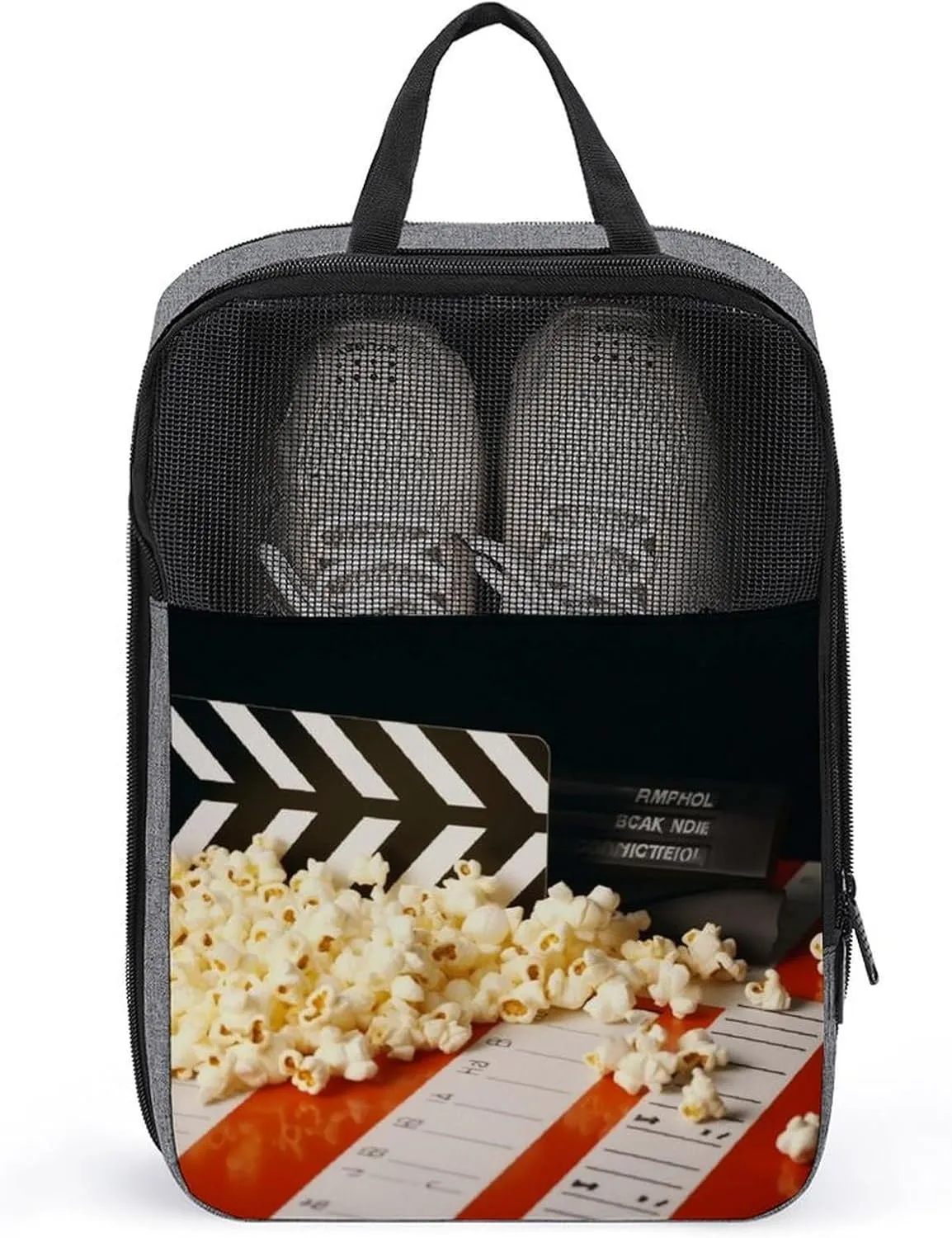 Travel Shoe Bag,Cinema Clapboard And Popcorn Print Shoe Bag,portable Organizer Shoe Pouch Be Used for Travel And Daily Storage, style