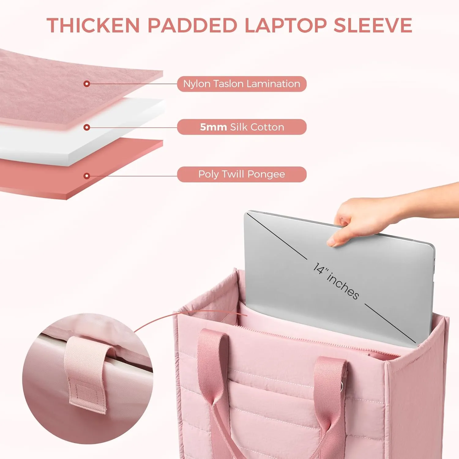 Travel Tote Bag for Women Puffer Crossbody Bags with Zipper Quilted Gym Tote Nylon Overnight Work Purse Shoulder Handbag