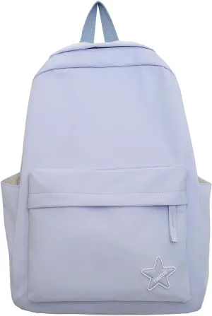 Trendy Student Backpack Casual Versatile Large Capacity Shoulder Bag for College Stylish Everyday Use (Blue, One Size)