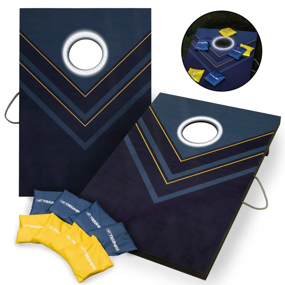 Triumph LED Blue and Yellow 2x3 Cornhole Set