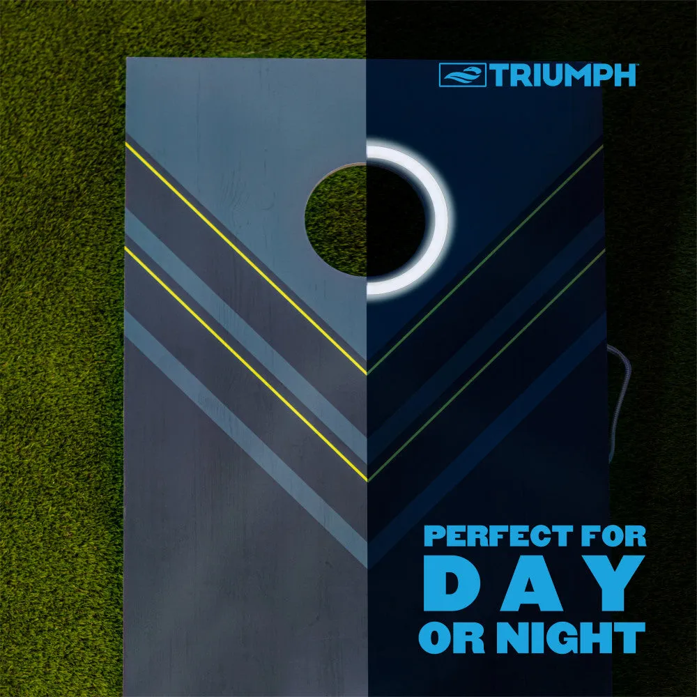 Triumph LED Blue and Yellow 2x3 Cornhole Set