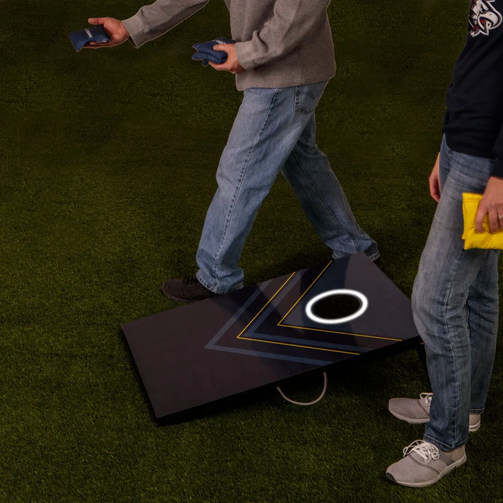 Triumph LED Blue and Yellow 2x3 Cornhole Set
