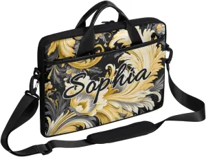 TropicalLife Personalized Laptop Bag 15 Inch Custom Sleeve Case with Handle Shoulder Strap Computer Messenger Bag