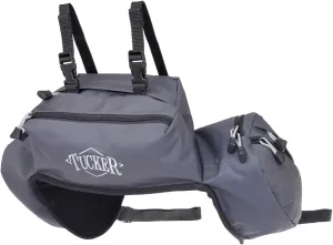 Tucker Day Tripper Durable Water-Resistant Fleece-Lined Foam-Padded Western Trail Horseback Riding Equestrian Gear Storage Cantle Bag, Double Compression Attachment, 3 Pouches