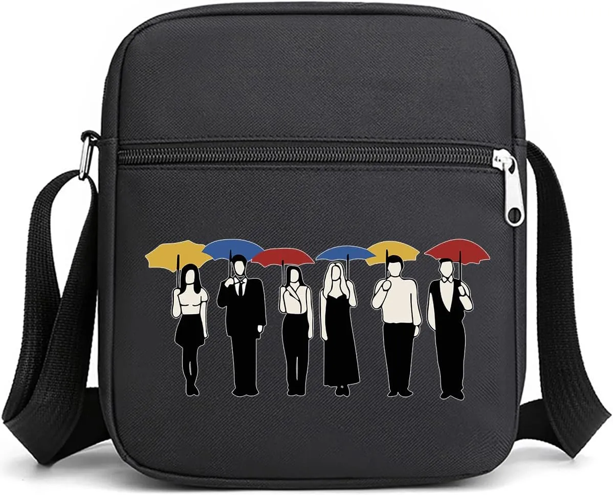 TV Show Merchandise Friends Crossbody Shoulder Bag for Women Men Handbag with Adjustable Strap, Cell Phone Pouch, Small Crossbody Bag (Black)