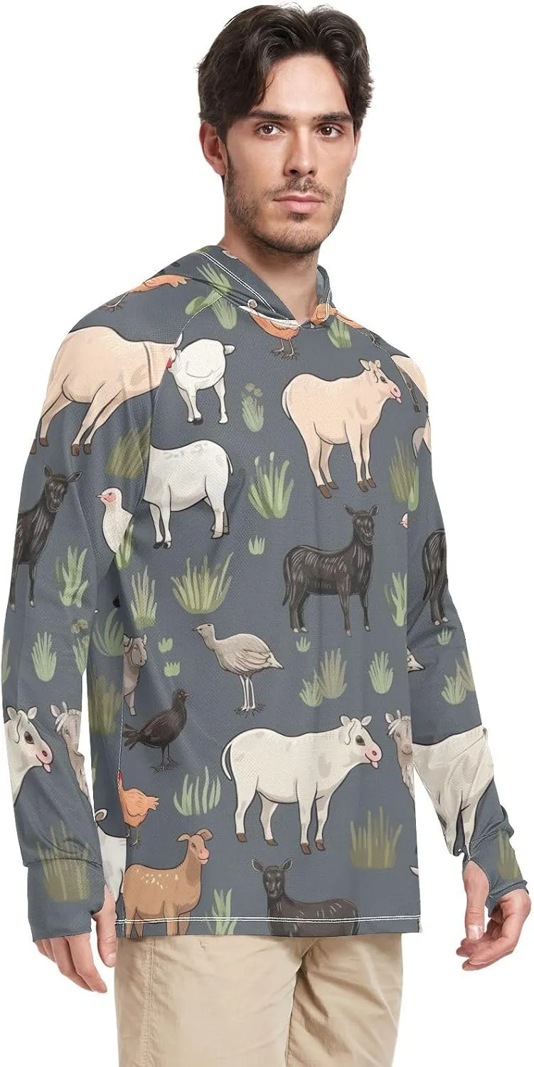 Twinkling Butterfly Sun Shirts for Men, Lightweight Hoodie Men, UPF 50  Long Sleeve Beach Shirt