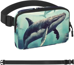 Underwater Whale-928 Crossbody Fanny Pack for Men&Women,Belt Bag for Travel Casual Walking Running Hiking Cycling
