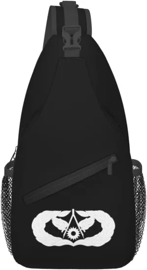 United States Air Force Civil Engineer Badge Crossbody Bags For Women Men Chest Backpack Gym Shoulder Bag Travel Outdoor Sports Casual Crossbody Bags