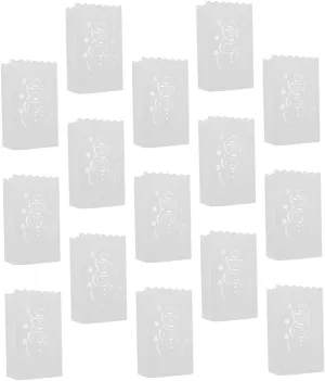 Unomor 30Pcs Christmas Candle Bags Snowman Design Xmas Candle Pouches for Holiday Decorations Party Supplies and Festive Atmosphere